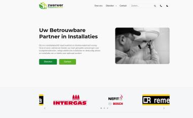 Schermafbeelding van zwerwerinstallatietechniek.nl