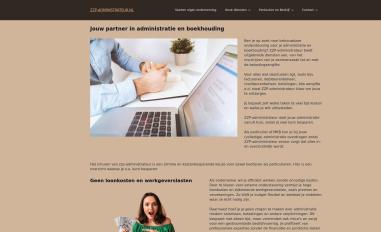 Schermafbeelding van zzp-administrateur.nl