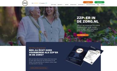 Schermafbeelding van zzp-erindezorg.nl